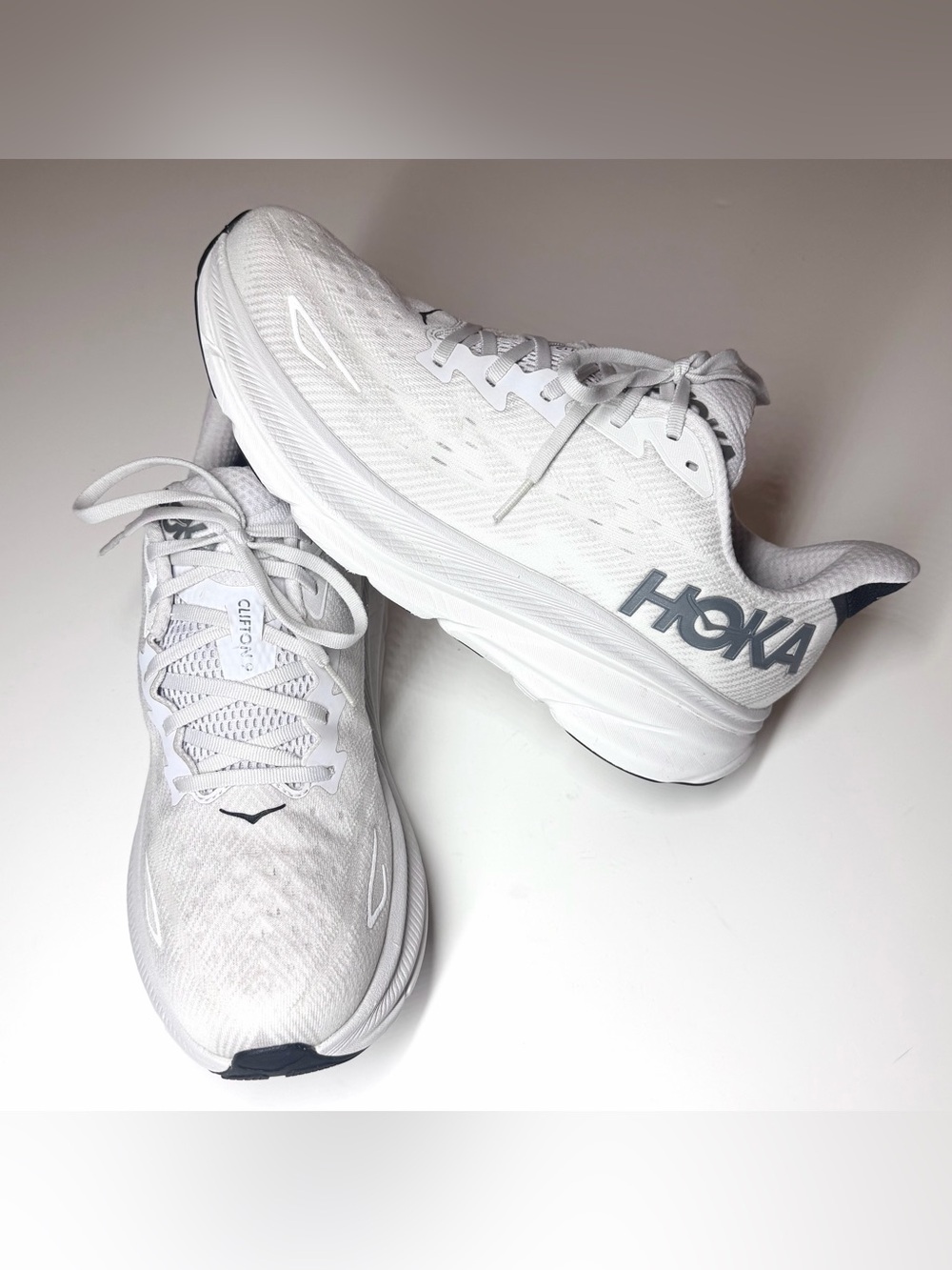Hoka Men’s  Clifton 9 Athletic Running sneakers Size-  12 D